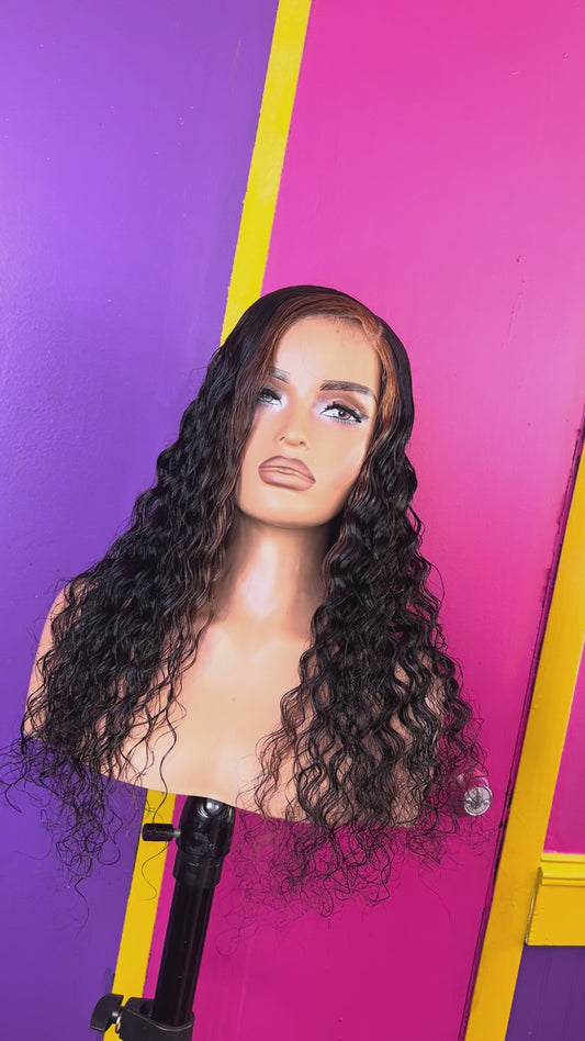 20” 5x5 Deepwave 5x5  Closure Wig
